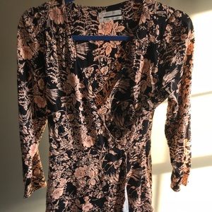 URBAN OUTFITTERS Black/Nude Floral Romper Size S